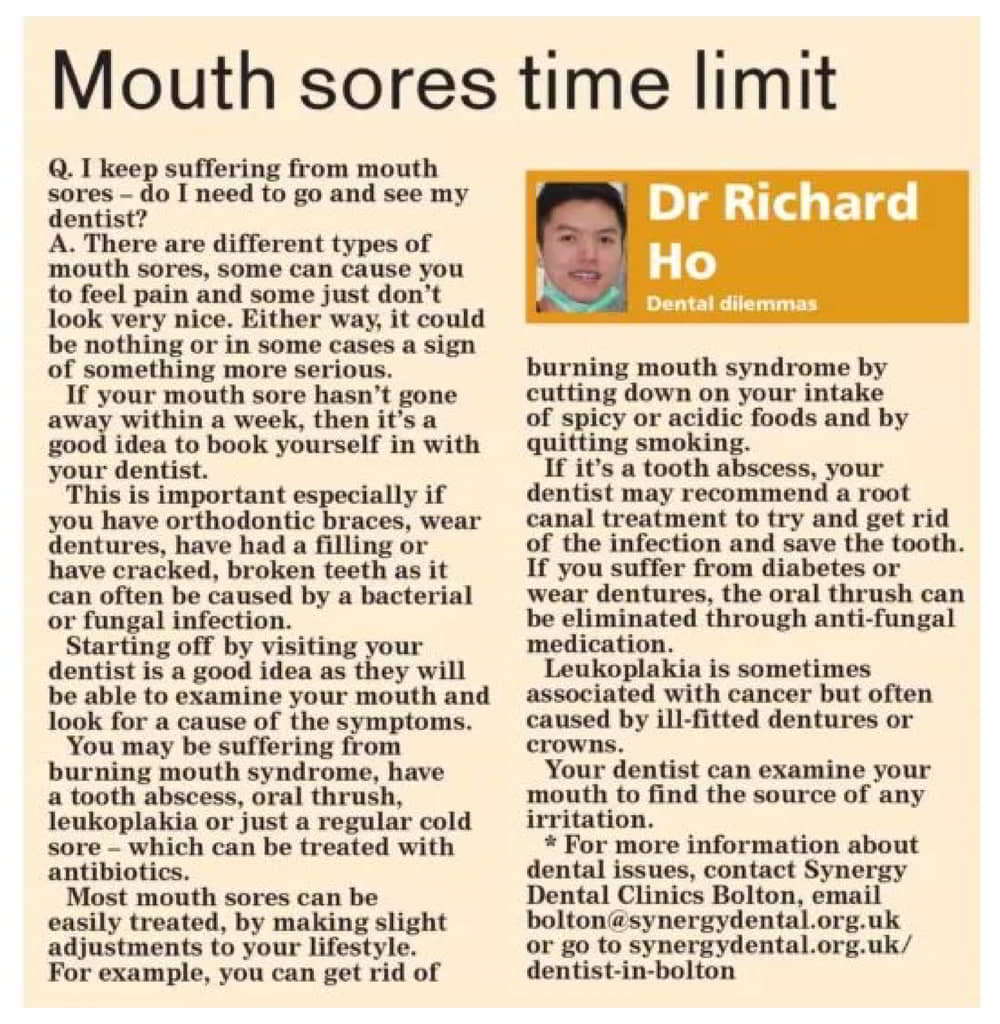 Ask The Experts-Mouth sores