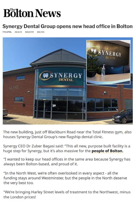 Synergy Dental Group opens new head office in Bolton